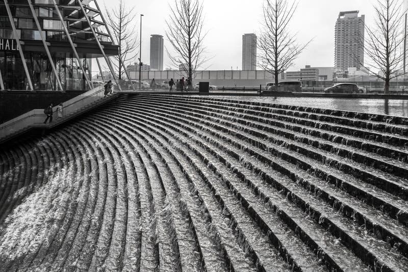 Umekita Plaza is a vast space for relaxation in front of the north entrance of Osaka Station royalty free stock images Umekita Plaza is a vast space for relaxation in front of the north entrance of Osaka Station royalty free stock images