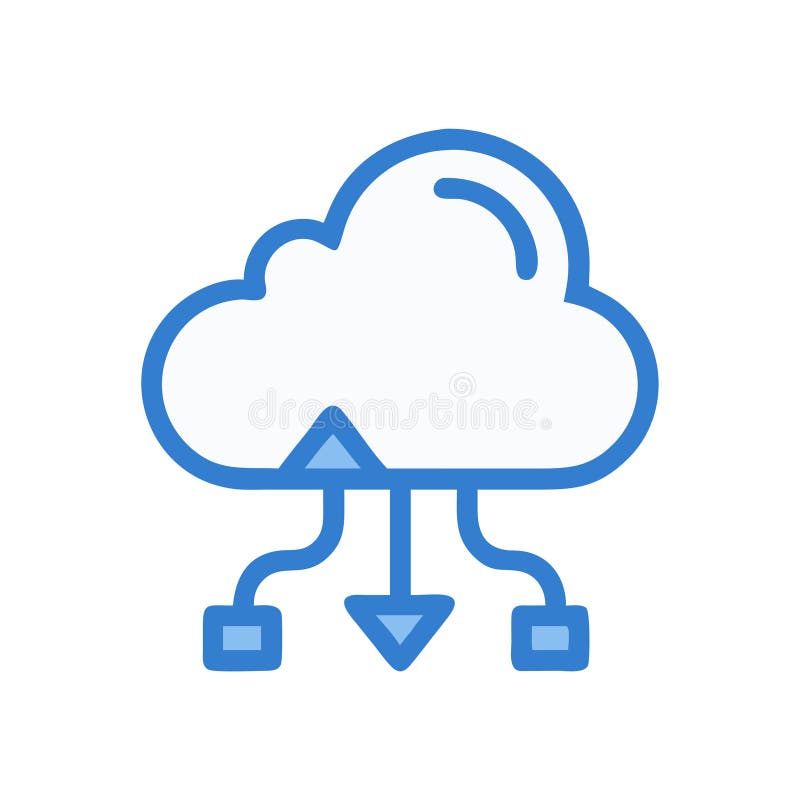 Umfassendes Cloud Gateway-Symbol stock abbildung