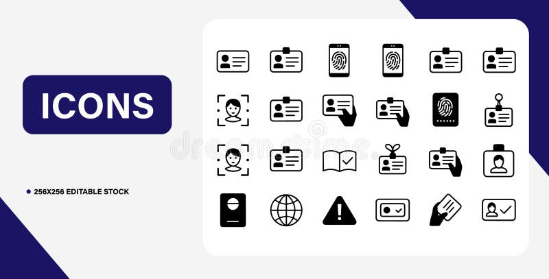 Umfassendes Set von Sozial- und Datenschutzsymbolen EPS Vector Graphics vektor abbildung