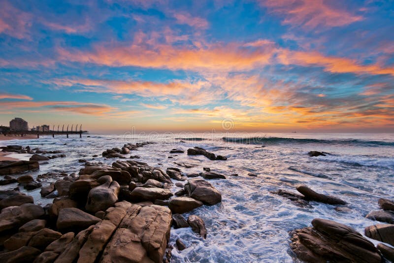 Umhlanga sunrise clouds colour, South Africa