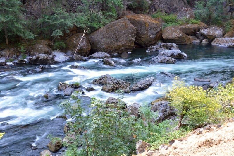Umpqua River in the Cascade Range, Oregon Stock Image Image of white