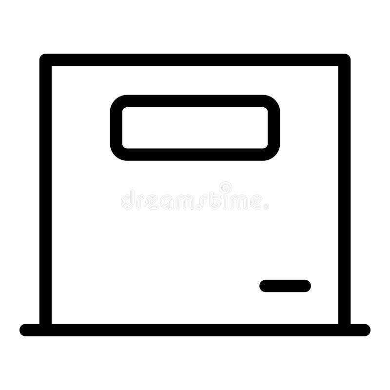 Umrissvektor für das Kartonsymbol. Umsiedlung lizenzfreie abbildung