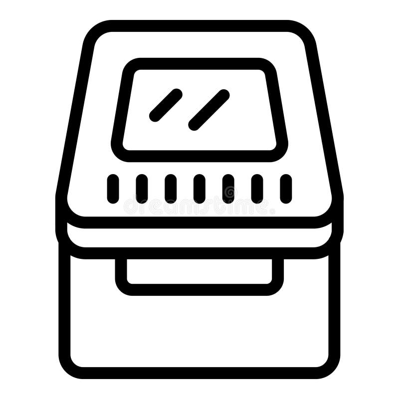Home bread machine icon outline vector. Loaf maker. Automatic kitchen appliance. Home bread machine icon outline vector. Loaf maker. Automatic kitchen appliance