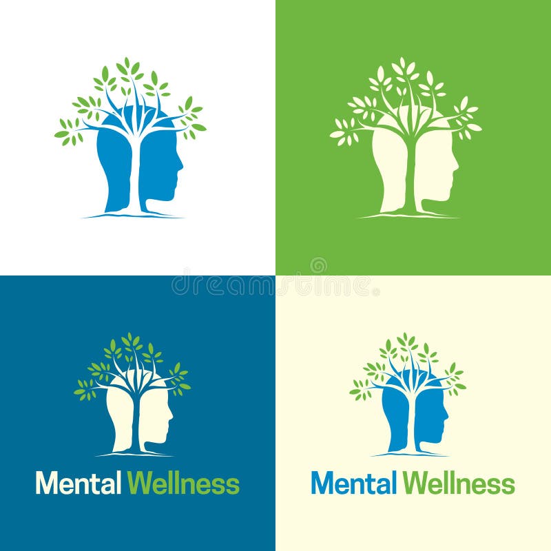 Umysłowy Wellness logo i ikona - Wektorowa ilustracja ilustracja wektor Umysłowy Wellness logo i ikona - Wektorowa ilustracja ilustracja wektor