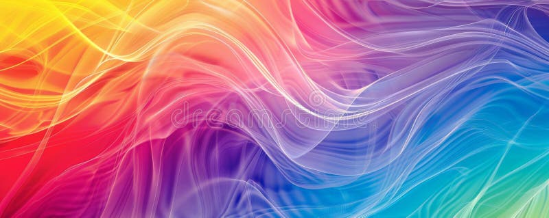 Un animado diseño de las olas de gradiente arcoiris con líneas de agitación enérgica y una rica mezcla de. Un animado diseño de olas de gradiente arco iris con líneas de agitación enérgica y una rica mezcla de colores de todo el espectro creando un sentido de movimiento y emoción. generado por ai