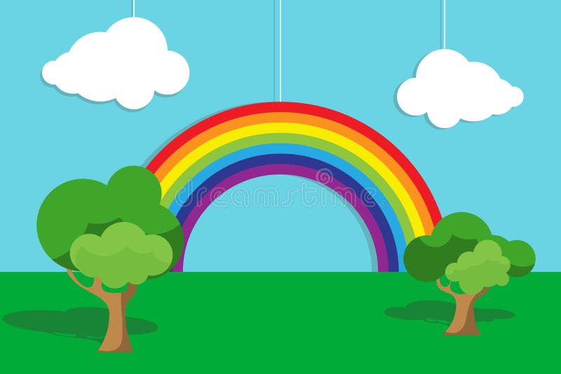 Un Arcoiris De Dibujos Animados Con Nubes Y árboles Ilustración Vectorial De Un Arco Iris Sobre Un Fondo Azul Stock de ilustración - Ilustración de cubo, lindo: 167155848 Un Arcoiris De Dibujos Animados Con Nubes Y árboles Ilustración Vectorial De Un Arco Iris Sobre Un Fondo Azul Stock de ilustración - Ilustración de cubo, lindo: 167155848