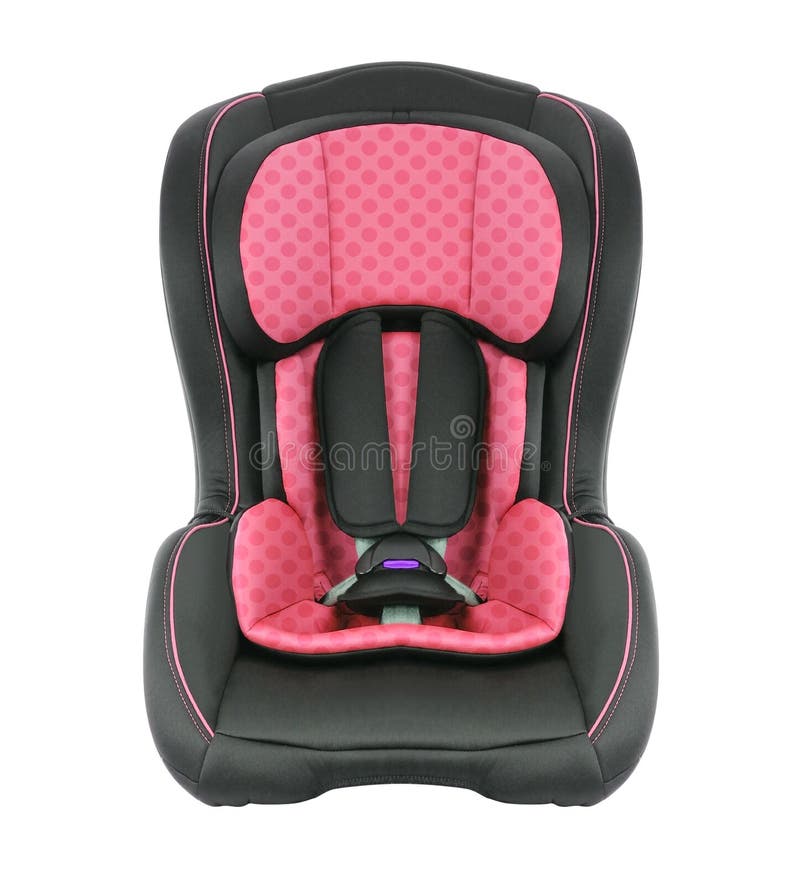 Un asiento de carro del ` s del niño aislado en un blanco fotos de archivo libres de regalías Un asiento de carro del ` s del niño aislado en un blanco fotos de archivo libres de regalías