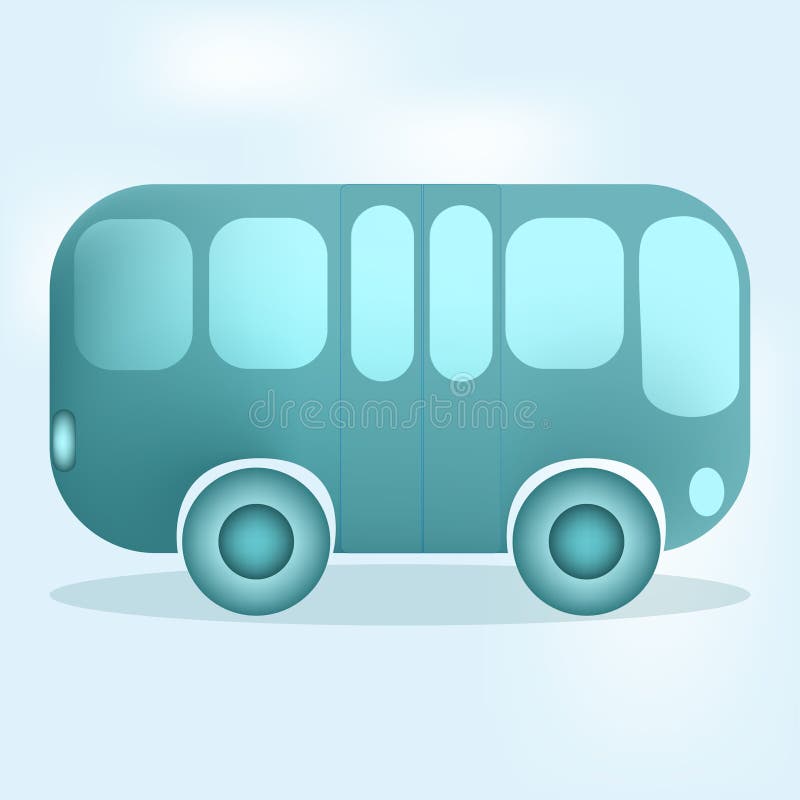 Un autobús azul con las ventanas abiertas y dos puertas libre illustration Un autobús azul con las ventanas abiertas y dos puertas libre illustration