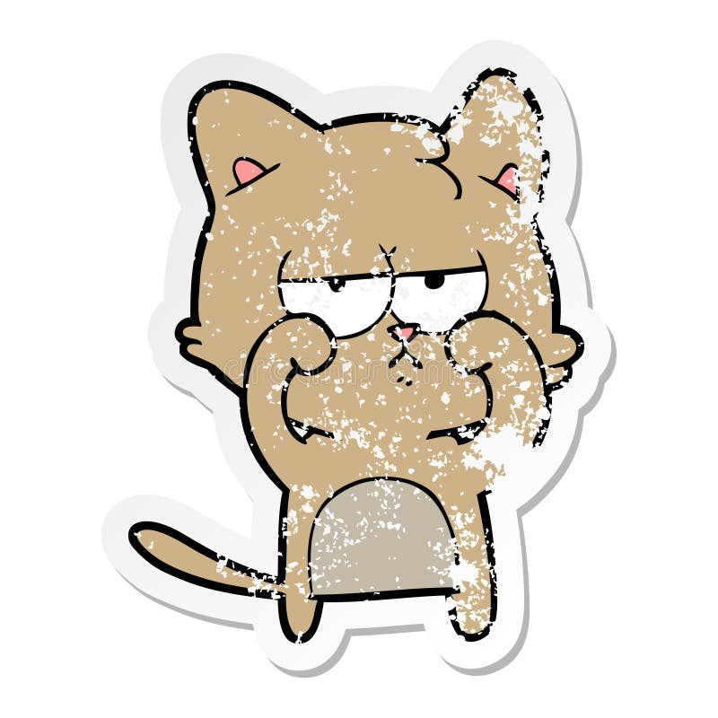 Un Autocollant Creatif En Detresse D Un Chat Fatigue Frottant Les Yeux Illustration De Vecteur Illustration Du Creatif Detresse Un Autocollant Creatif En Detresse D Un Chat Fatigue Frottant Les Yeux Illustration De Vecteur Illustration Du Creatif Detresse
