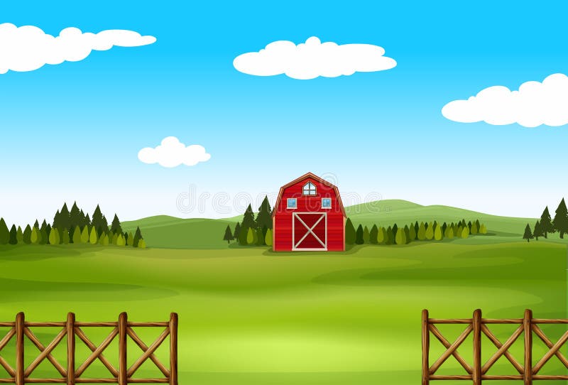Un'azienda agricola illustrazione vettoriale Un'azienda agricola illustrazione vettoriale