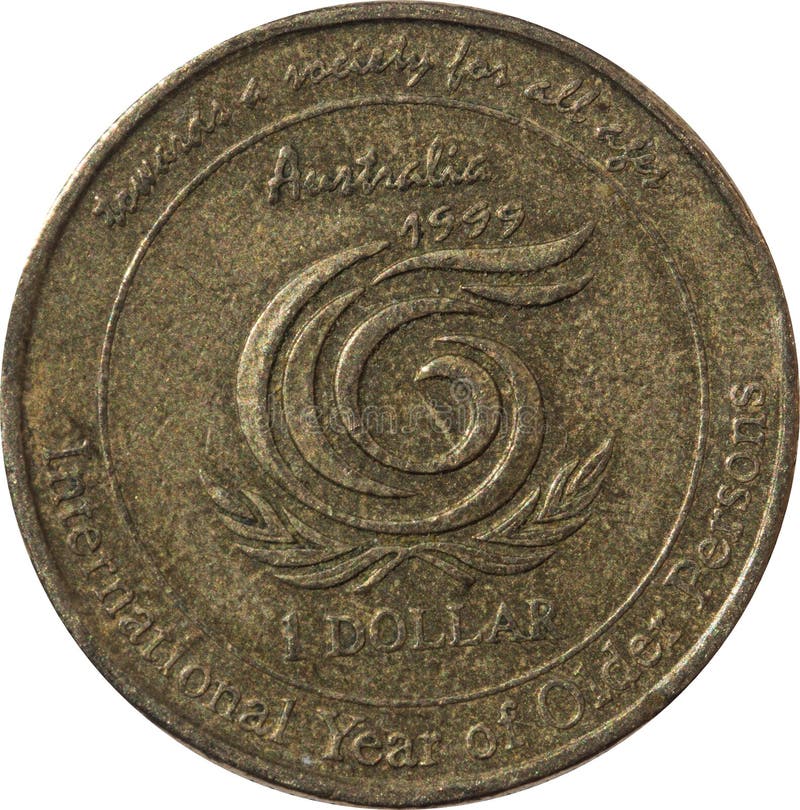 Un año internacional australiano de la moneda de cobre del dólar de más viejas personas foto de archivo libre de regalías Un año internacional australiano de la moneda de cobre del dólar de más viejas personas foto de archivo libre de regalías