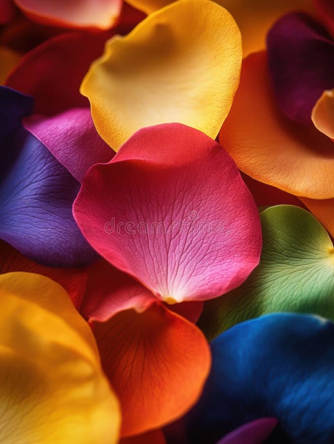 Un bel po' di petali colorati. royalty illustrazione gratis