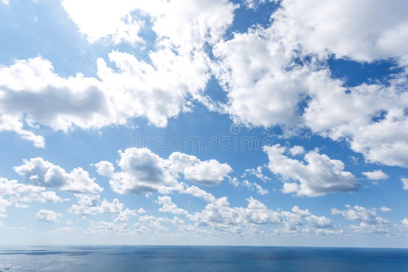 A beautiful landscape of blue sea and amazing clouds on a sunny summer day. The Black Sea coast. Anapa. A beautiful landscape of blue sea and amazing clouds on a sunny summer day. The Black Sea coast. Anapa.