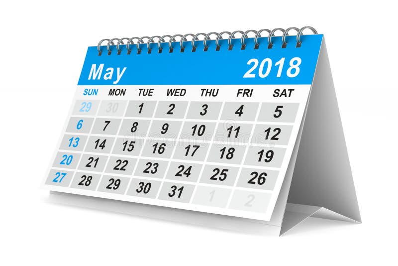 un calendario da 2018 anni possa Illustrazione isolata 3d illustrazione di stock un calendario da 2018 anni possa Illustrazione isolata 3d illustrazione di stock