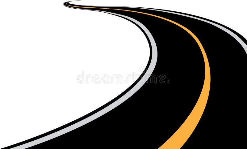Un camino de la carretera del asfalto del vector ilustración del vector Un camino de la carretera del asfalto del vector ilustración del vector