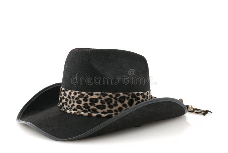 Un cappello di cowboy nero fotografie stock Un cappello di cowboy nero fotografie stock