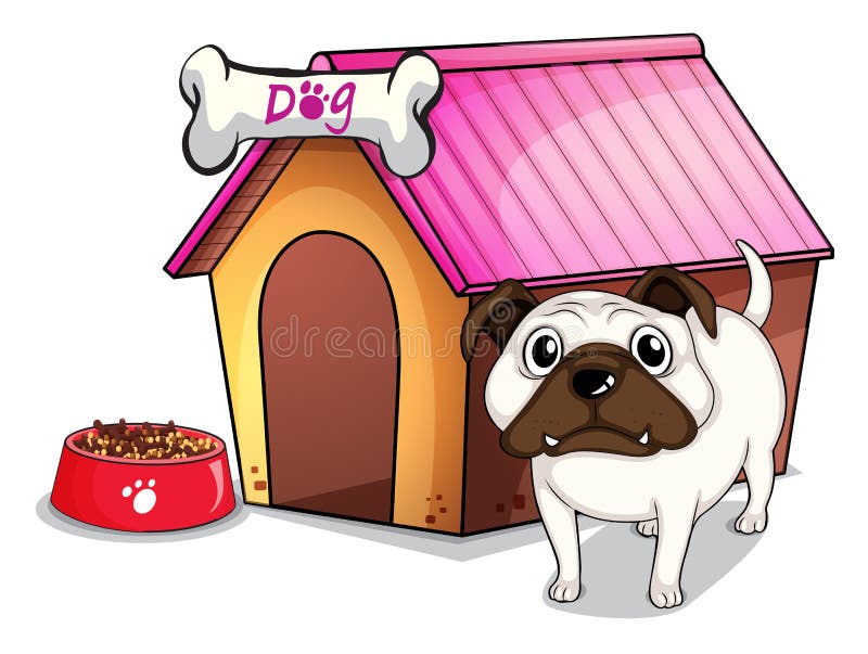 Un chien en dehors du chenil illustration de vecteur Un chien en dehors du chenil illustration de vecteur