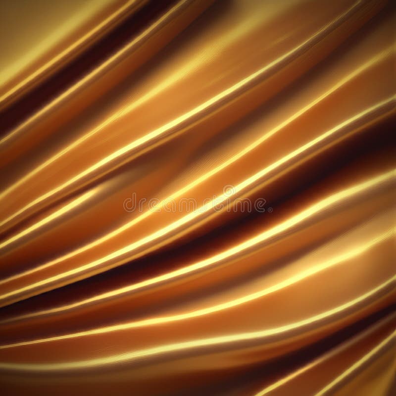 Un closeup digital creat din țesătură de aur netedă, cu texturi fluide și stock illustration