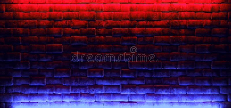 Un club modern futurist, roșu, roșu și albastru aprins, vechi grohăit, zidul detaliat al garajului din cameră royalty free illustration