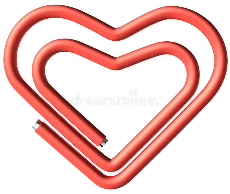 Un coeur de trombone illustration stock. Illustration du repli 36952027