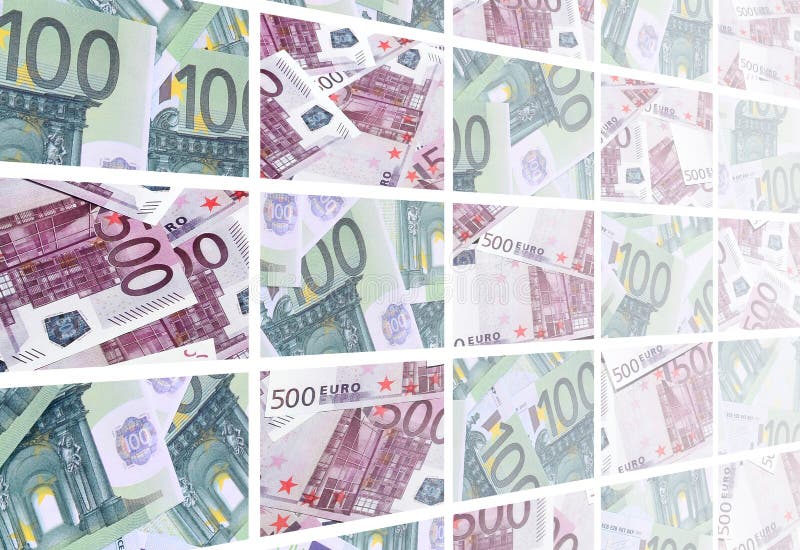 Un collage de beaucoup d'images des centaines de dollars et factures l d'euro illustration de vecteur Un collage de beaucoup d'images des centaines de dollars et factures l d'euro illustration de vecteur