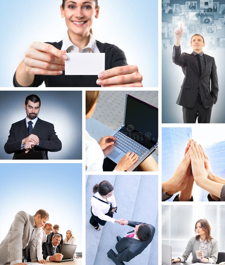 Un collage della gente di affari in vestiti convenzionali fotografia stock Un collage della gente di affari in vestiti convenzionali fotografia stock