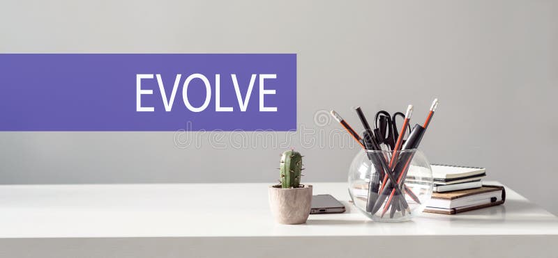 Un concept de afacere de fundal pentru birou, redactat într-o bandă violet royalty free illustration