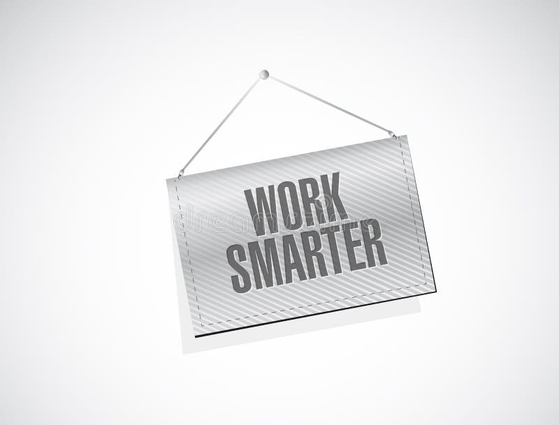 un concept plus futé de signe de bannière de travail illustration stock un concept plus futé de signe de bannière de travail illustration stock