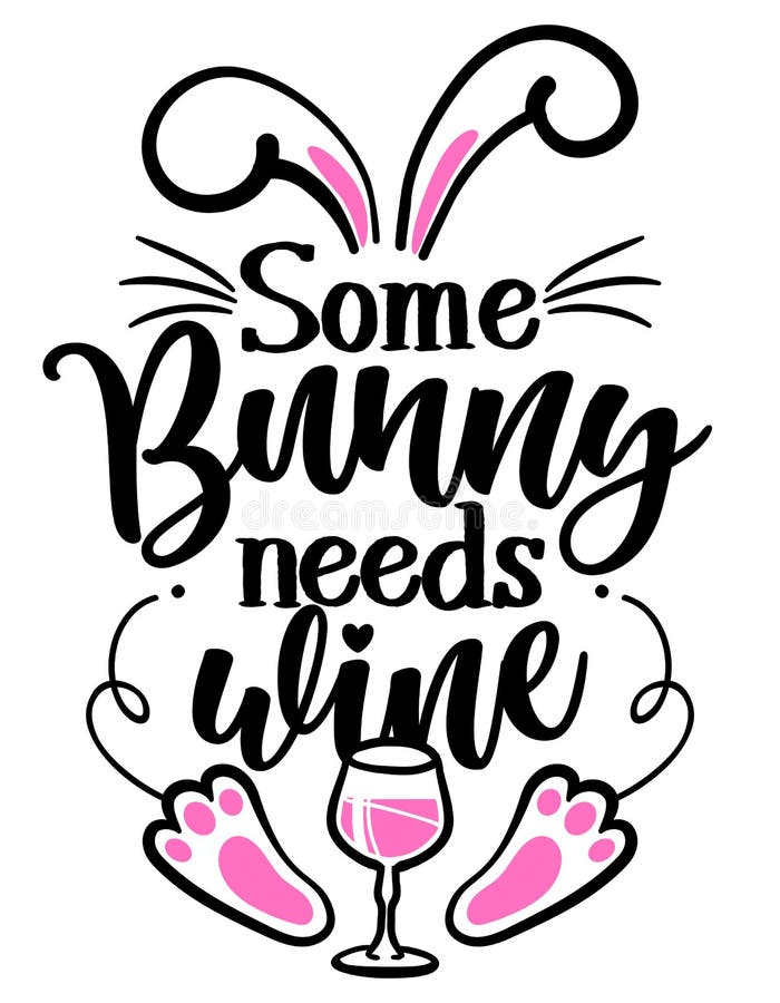 Un coniglietto ha bisogno di vino, qualcuno ha bisogno di una frase di calligrafia per il giorno di Pasqua