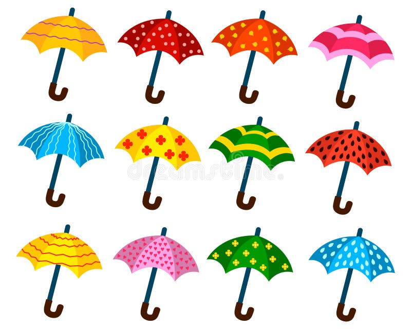 Un Conjunto De Paraguas De Dibujos Animados Con Diferentes Patrones. Vector Aislado En Un Fondo Blanco Ilustración del Vector - Ilustración de garabato, ambiente: 222956085 Un Conjunto De Paraguas De Dibujos Animados Con Diferentes Patrones. Vector Aislado En Un Fondo Blanco Ilustración del Vector - Ilustración de garabato, ambiente: 222956085