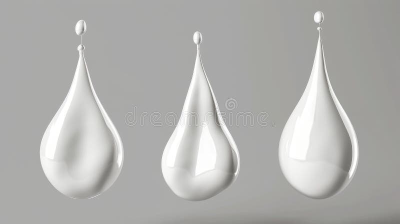 A realistic 3D modern set of white cream drops falling from a transparent background. Clear coconut oil dropped from a container of yoghurt melting on a transparent background.. AI generated. A realistic 3D modern set of white cream drops falling from a transparent background. Clear coconut oil dropped from a container of yoghurt melting on a transparent background.. AI generated