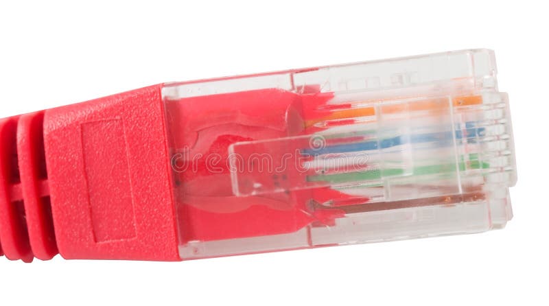 Un connecteur du réseau RJ45 images stock Un connecteur du réseau RJ45 images stock