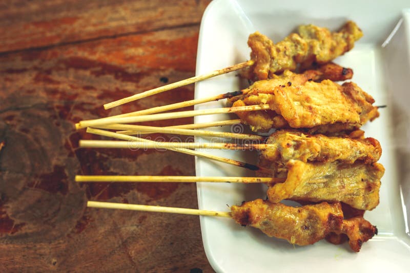 Un de Hmoo thaïlandais local SA de plats tay images stock