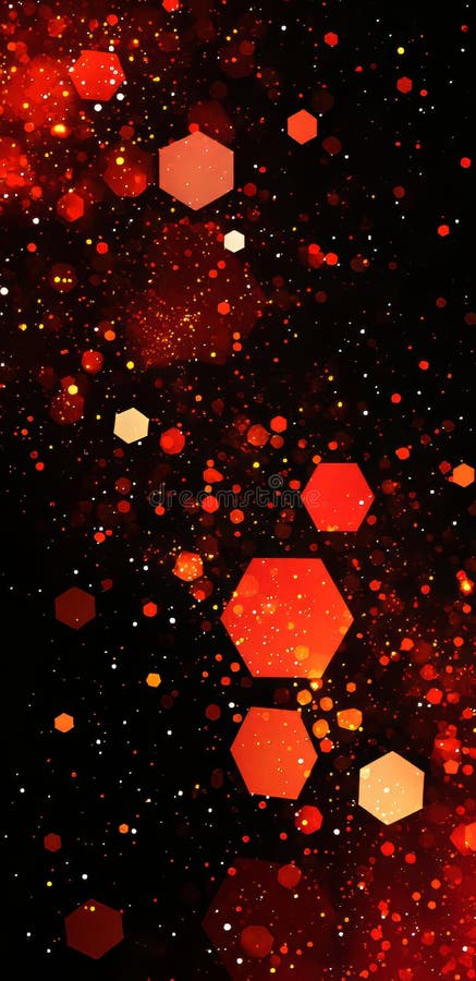 Un design abstract viu cu hexagoane portocaliu și negru. royalty free stock photos