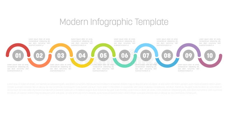 un diagramma infographic moderno trattato di 10 punti Modello del grafico dei cerchi e delle onde Un concetto di affari di 10 pun royalty illustrazione gratis un diagramma infographic moderno trattato di 10 punti Modello del grafico dei cerchi e delle onde Un concetto di affari di 10 pun royalty illustrazione gratis