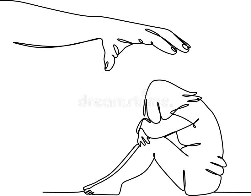 Un Dibujo De Los Golpes Del Abuso De La Depresión De Una Mujer Una Chica Una  Violencia Infantil Contra La Mujer. Ilustración del Vector - Ilustración de  amenaza, pelea: 209318537
