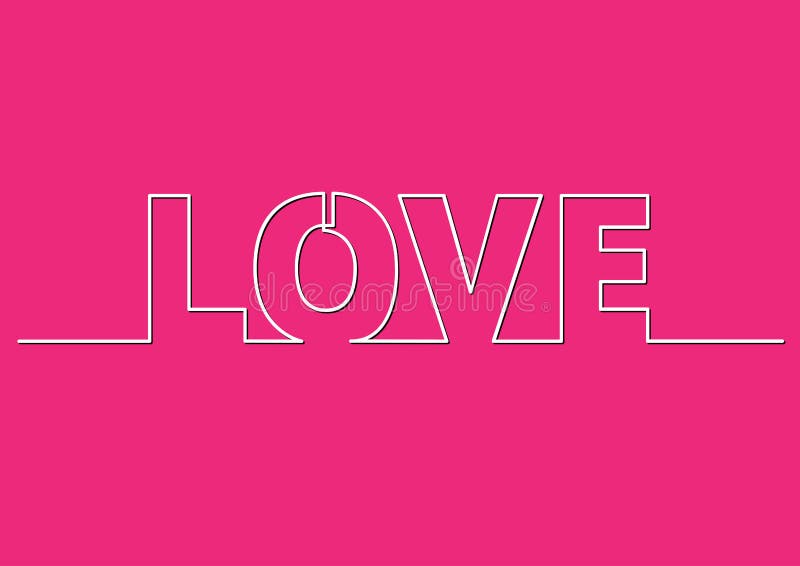Un disegno a tratteggio della frase - amore illustrazione vettoriale Un disegno a tratteggio della frase - amore illustrazione vettoriale