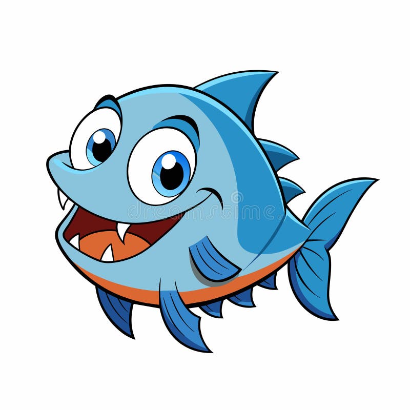 A whimsical cartoon piranha fish, with a comical expression and sharp teeth. Ideal for storybooks and adding humor to T-shirt designs. A whimsical cartoon piranha fish, with a comical expression and sharp teeth. Ideal for storybooks and adding humor to T-shirt designs.