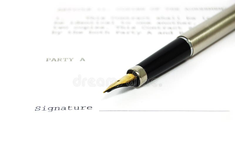 Un documento e una penna