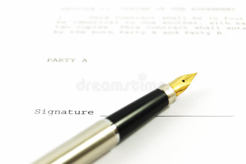 Un documento e una penna