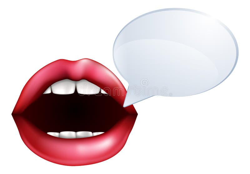 El hablar de la boca o de los labios ilustración del vector El hablar de la boca o de los labios ilustración del vector