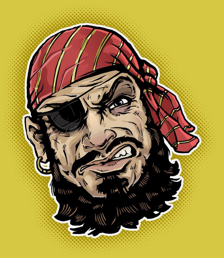 A retro-styled illustration of the classic pirate. A retro-styled illustration of the classic pirate