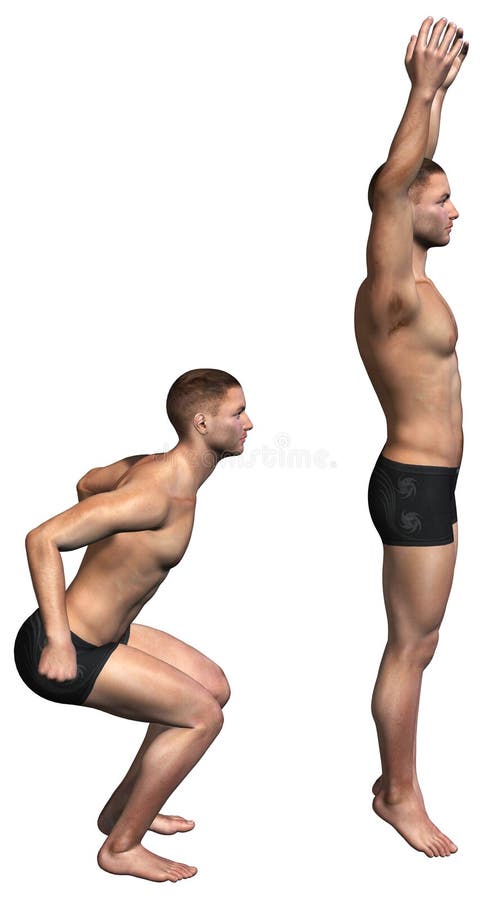 Un ejercicio más de espalda de Plyrometric libre illustration Un ejercicio más de espalda de Plyrometric libre illustration