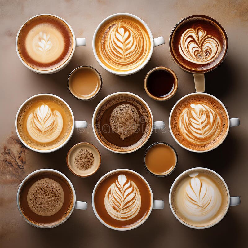 Un'esposizione vibrante di bobine di caffè. generazione di contenuti ai. royalty illustrazione gratis