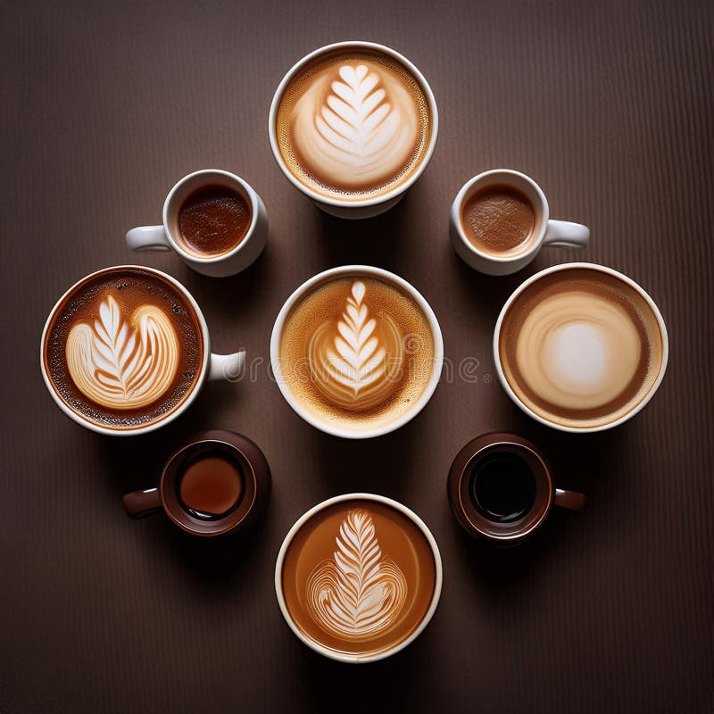Un'esposizione vibrante di bobine di caffè. generazione di contenuti ai. royalty illustrazione gratis
