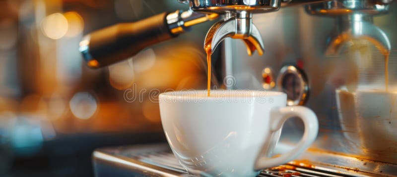 Un espresso proaspăt preparat ShotAI a generat imagine stock photos