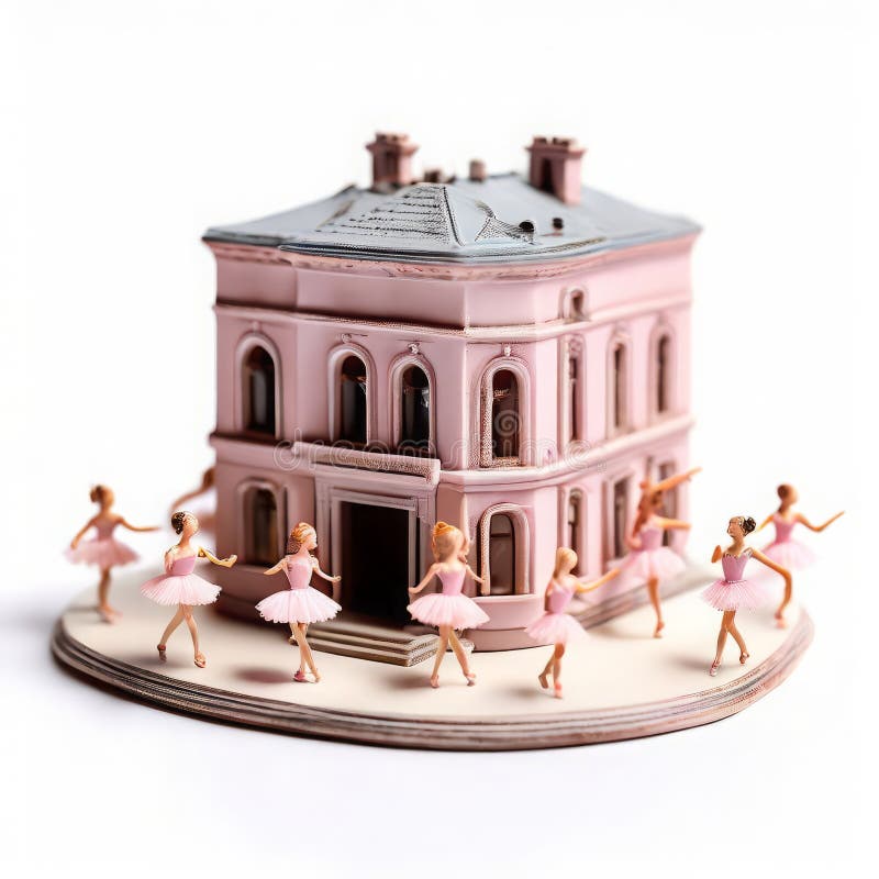 Un estudio de baile en miniatura con raras raras raras raras raras raras foto de archivo libre de regalías