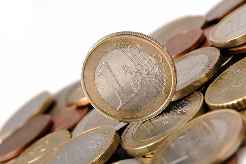Un euro fotografia stock libera da diritti