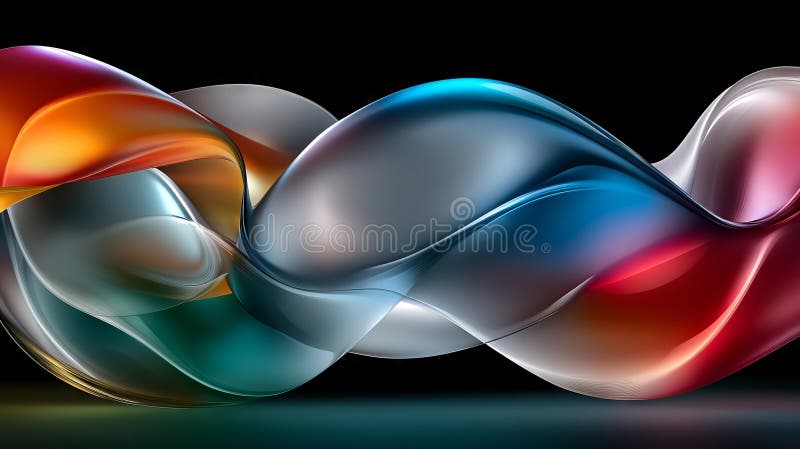 Un fond abstrait et coloré sur un fond noir illustration stock
