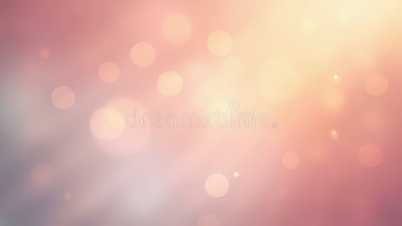 Un fond de bokeh enchanteur avec un mélange de pêche douce et de tons dorés chatoyants. Les cercles flous illustration de vecteur